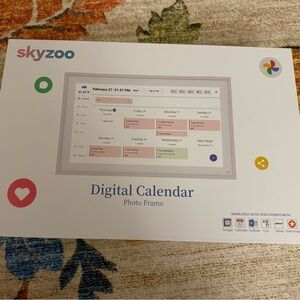 Digital Calendar Photo Frame - White